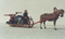 Russian sledge with fire equipment:barrel,pump fro